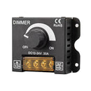 LED Dimmer 30A DC 5V 12V 24V 30A RF LED Light Strip Dimmer PWM Dimming Controller Wireless Control or Through The Knob to Adjust Brightness Suitable for LED Strip mLights