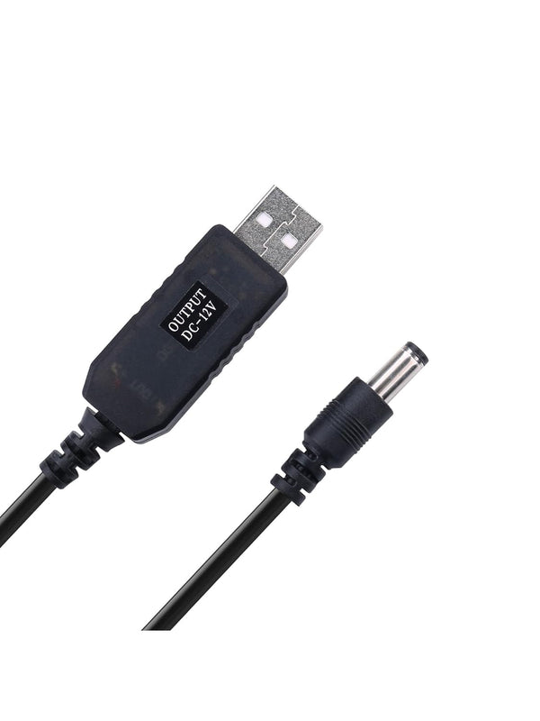 VRU5-12-2A, MVO USB Voltage Step Up Converter - DC 5V to 12V, 3ft Cable with DC Jack 5.5 x 2.5mm or 5.5 x 2.1mm