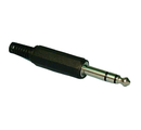 Philmore 524W, 1/4" Male Stereo Phone Plug ~ Black w/ Strain Relief