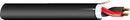 224BK0500, West Penn 2C 18AWG STRD UNSHLD BC 300V CMR UL Black 500'