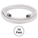 Calrad 55-796-W, 75 Foot White Coax Cable w/ Male Type F Connectors