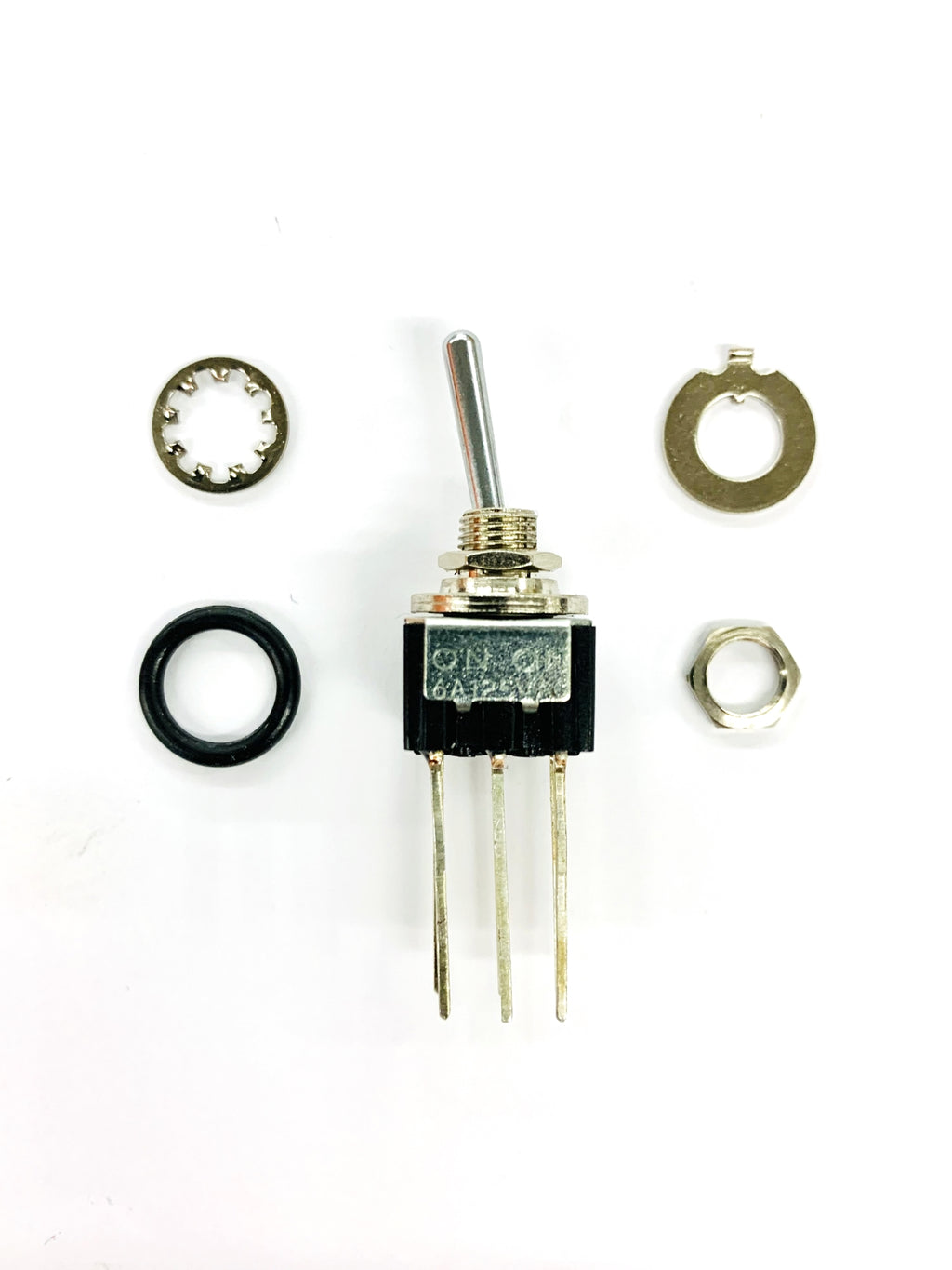5A4-1 DPDT ON-ON 6A @ 125V AC Miniature Toggle Switch with Wire Wrap P ...