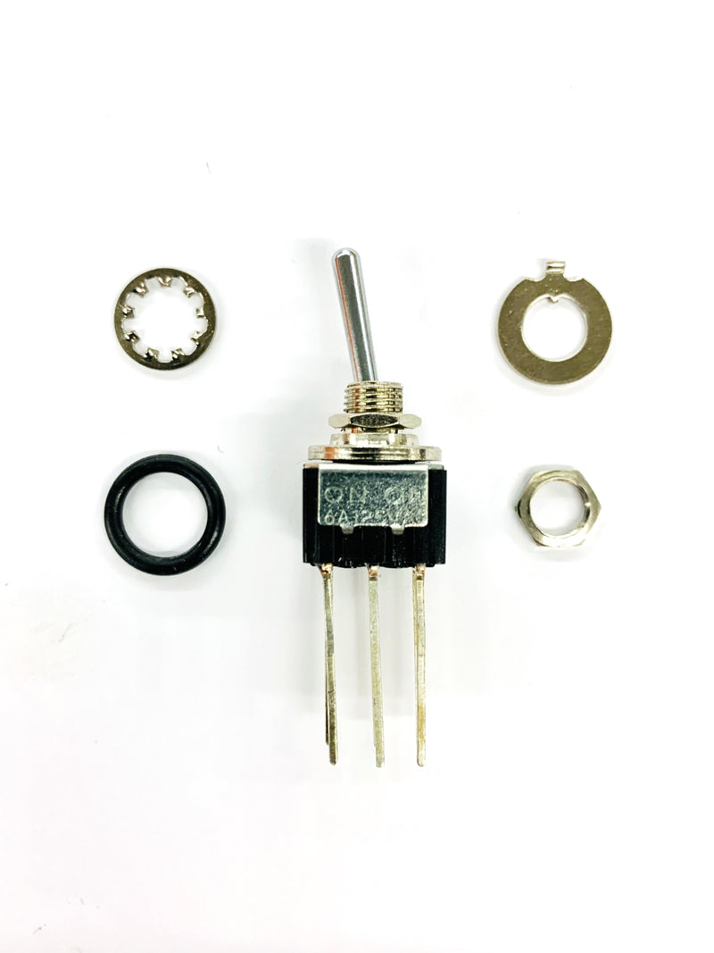 5A4-1 DPDT ON-ON 6A @ 125V AC Miniature Toggle Switch with Wire Wrap PC Pins