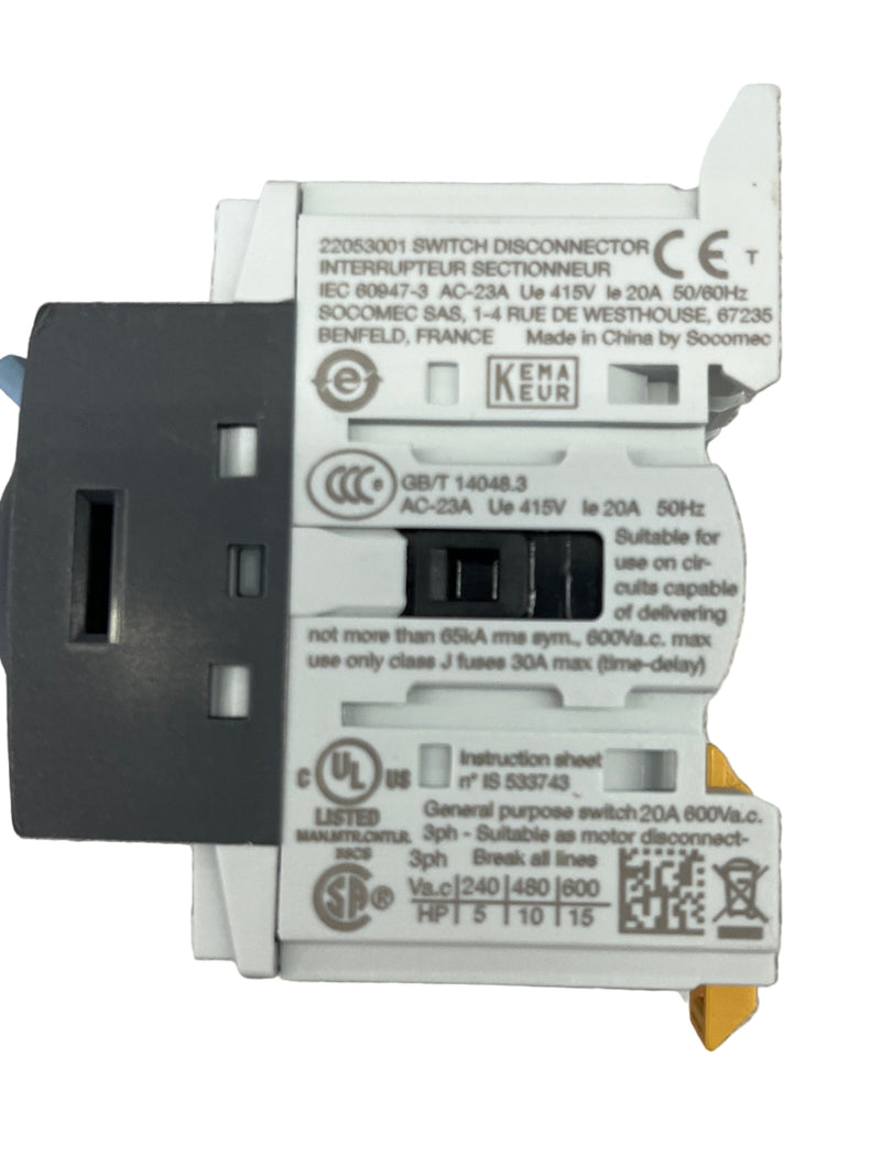 22053001. AME  2205 3001 Disconnect Switches, 20A 8 or 4 Pole din Rail Mount