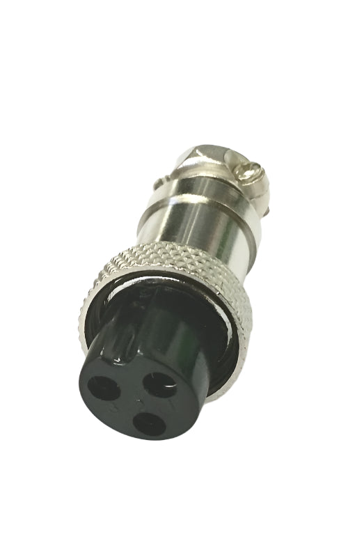 61-603, 3 Pin Female In-Line CB Mic or Ham Radio Microphone Connector