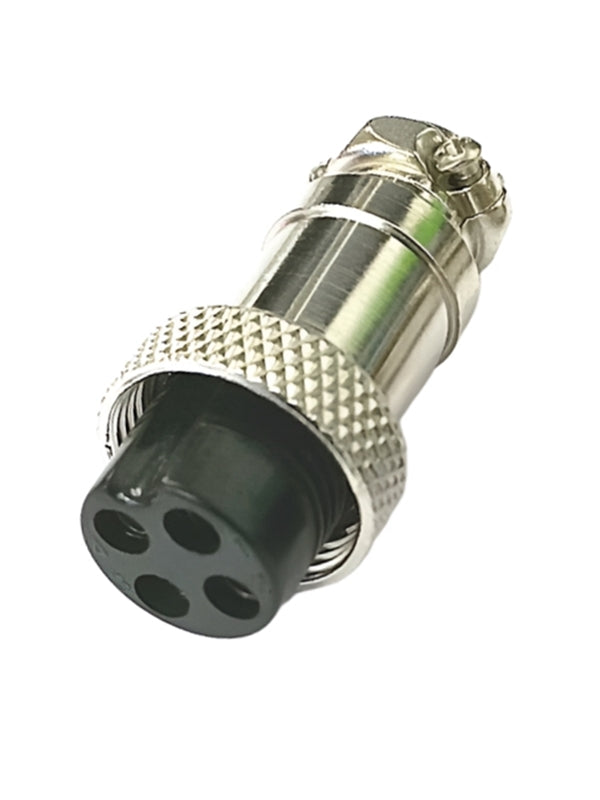 61-604, 4 Pin Female In-Line CB Mic or Ham Radio Microphone Connector