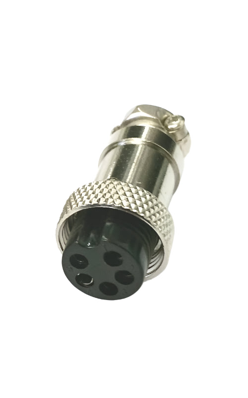 61-605, 5 Pin Female In-Line CB Mic or Ham Radio Microphone Connector