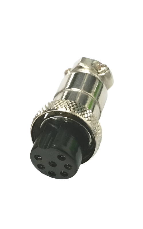 61-607, 7 Pin Female In-Line CB Mic or Ham Radio Microphone Connector