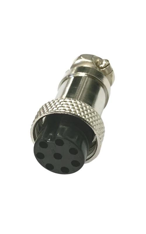 61-608, 8 Pin Female In-Line CB Mic or Ham Radio Microphone Connector