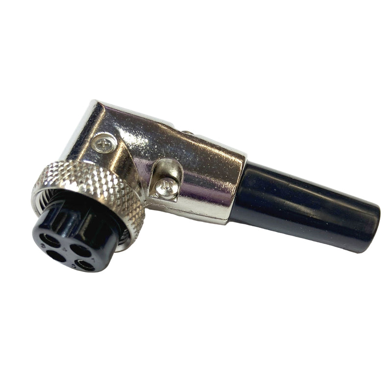 61-614, 4 Pin Female Right Angle CB Mic or Ham Radio Mobile Microphone Connector