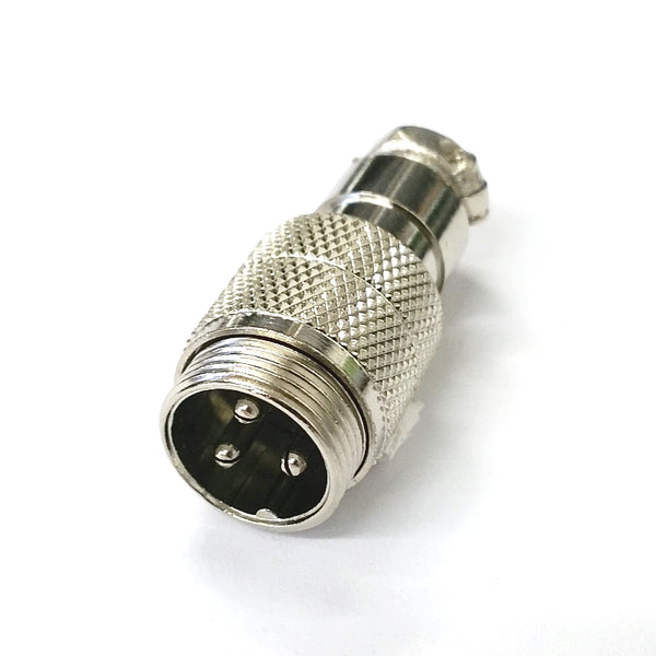 61-633, 3 Pin Male In-Line CB Mic or Ham Radio Mobile Microphone Connector