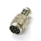 61-638, 8 Pin Male In-Line CB Mic or Ham Radio Mobile Microphone Connector