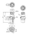 61-608, 8 Pin Female In-Line CB Mic or Ham Radio Microphone Connector