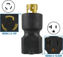 MV30129-BK, MVO Locking Plug Adapter NEMA L5-15P to 5-15/20R