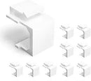 MV6539, MVO (10-Pack) Blank Keystone Jack Inserts for Keystone Wall Plate and Patch Panel, White