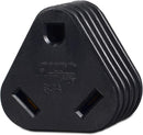Camp Power 15M30F Adaptor, MVO RV Power Adapter, NEMA 5-15P to TT-30R, 15A Male to 30A Female (15M/30F-Triangle, Black)