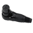 NC4FRX, Neutrik 4 Pin Right Angle Female Cable Connector, Nickel Housing, Silver Contacts