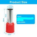 FER4AWRED-5PK, MVO 4AWG Ferrule Connectors Wire Copper Crimp E2516 Connectors Insulated Ferrule Pin
