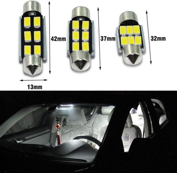 Dome Lamp-36MM LED LIGHTING 3710 36mm Festoon LED Bulbs Canbus 6W High Power Bright SMD 5730 Interior Dome Light,