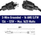 10W1-51519-08, comtp 8ft Extension Cord Outdoor Indoor Use 14 AWG Heavy Duty Power Cord 3 Prong SJTW, NEMA 5-15P to NEMA 5-15R,