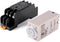 TD Relay 110v 5A, MVO Time Delay Relay Solid State Timer 0-5 Minutes H3Y-2 AC 110V DPDT with Socket Base