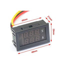 Volt/ AMP 4 -100VDC,Voltage Current Tester,Compatible with 0.28" Digital Voltmeter Ammeter DC 100V 10A Dual LED Meter - 3-Bit Blue/Red Display with Connection Wires.