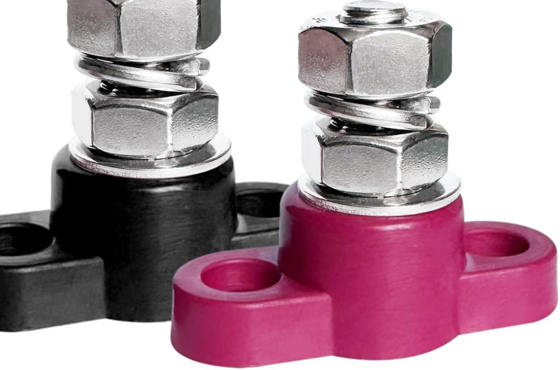 IS-10MM-1R, MVO RED 10MM 3/8" Single Stud Battery Junction Posts Block