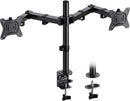 HNCM1, MVO Dual Monitor Mount for 2 Monitors up to 32 inches, Heavy Duty Dual Monitor Stand Holds up to17.6lbs, Dual Monitor Arm with Height Adjustable Tilt Swive Rotate, VESA Hole 75mm or 100mm