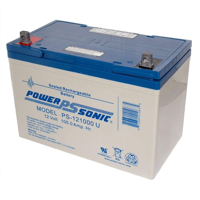 Power Sonic PS-121000U 12 Volt, 100 AH Rechargeable Lead Acid Battery