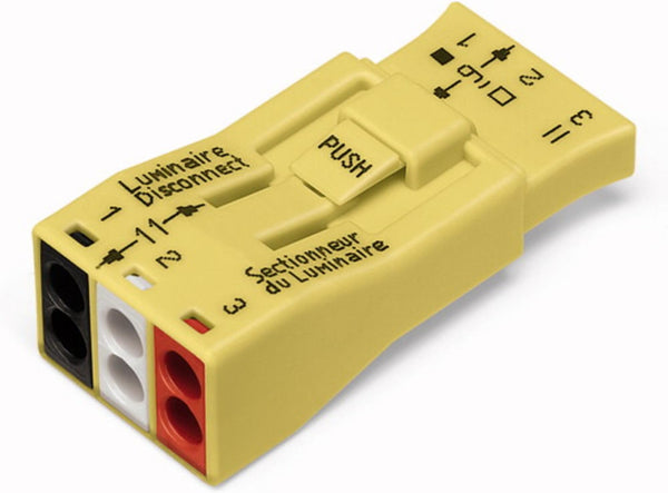 873-903-5PK, MVO WAGO 873-903  3 Pole Push Wire Luminaire Disconnect Lumi-Nuts