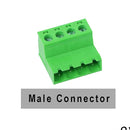 277-11282-male, MVO 4 pin 3.5mm Pitch PCB Green Pluggable Terminal Block Connector with Separate Screw Hole