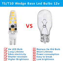 LEFWW-M12, MVO T5 T10 Wedge Base Led Bulbs 12v AC?DC Low , 2W 200Lm, 3000K Warm White