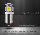 BA9SLED-W Polarity , MVO White BA9S T11 T4W 64111 Miniature Bayonet Single Contact Base LED Bulbs