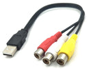 USB-RCA F, MVPO  USB to 3RCA Camcorder Cable, USB A 2.0 Male to 3 RCA Female Video Audio Capture Card AV Composite Adapter Cord Cable for PC,MAC,AV, HDD and DVR