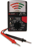 GBT-500A, MVO Analog 1.5 V Button Cell/22.5 Photo/AA/AAA/12 V/9 V/Lantern Cells & More, Leads Battery Tester,14 Battery Range, Black