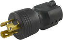 MV30129-BK, MVO Locking Plug Adapter NEMA L5-15P to 5-15/20R