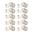 86-003-100PK, 100 Pack of Ideal BNC 3 Piece Crimp Plugs for RG59 & RG62 Coax