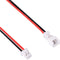 MVJST-PLUG-1, MVO 1 Pairs JST 1.25mm 2 Pin Micro Male Female Connector Plug with Red Black Wire Cable 80mm