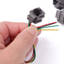 PT-J623-6X6, Pan RJ11 Female Connector 6P4C PCB Socket, Network Modular Mount Telephone Connectors W 4x10cm Wires, Phone PCB Jacks for Fax Machines, Modems,...