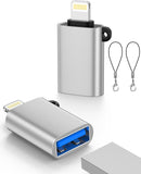 iPhonetoUSB, MVO ,  Lightning Male to USB Female Adapter, USB to iPhone OTG Dongle Adapter,  USB3.0 Camera Adaptor OTG Cable for iPhone 14/13/12/11/Xr/X/XS/8/7/iPa
