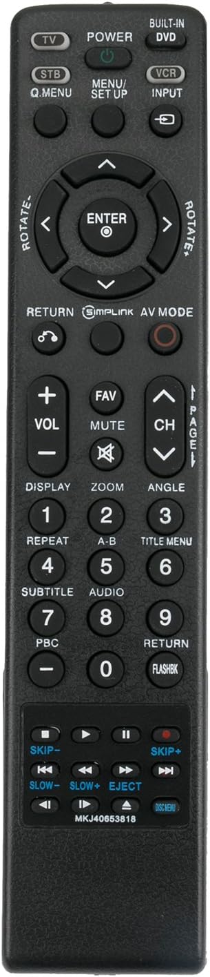LG DVR REMOTE, MVO TV/DVD Combo Remote Control fit for LG TV/DVD