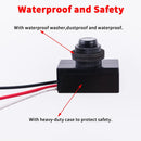 Dusk to Dawn 12-24-48, MVO DC 8-50V Dusk to Dawn Photocell Switch - Auto ON Off Light Sensor Control for 12V-48V Lighting System