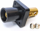 CLS40MRB-BB-A,  Marinco CL40MRB-AX CL Cam Type, Panel Mount, 400 Amp, 600 Volt, 2/0-4/0 AWG double set screw, Male - Black (A)