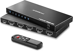 4x1 HDMI Switch, MVO  HDMI 2.1 Switch 8K  4:4:4, HDMI Switcher 4 in 1 Out with IR Remote
