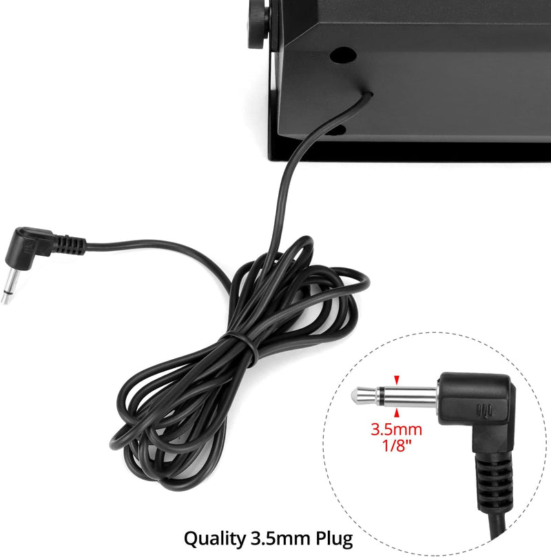 CB speakerm MVO  5W External Communications Speaker -  8 Ohms with 3.5mm Plug for Ham Radio, CB,