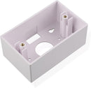 TSRW-JB1  Single Gang Low Voltage Surface Mount Backbox 1.85 inches in Depth in White