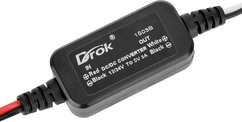 VRD12-5-3A, MVO  12V to 5V Converter, DC 8-32V to 5V Buck Converter 12V DC Power Supply 3A, Voltage Regulator for RV Solar Panels