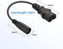 ADAPTIEC F 2.1mmF, MVO DC Power Adapter Cable,DC 5.5mm x 2.1mm Female to IEC C13 Power Adapter Extension Cable,for Skateboard Bikes, Balance Bikes,Electric Bikes and More（15cm）