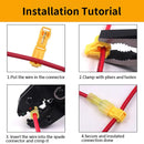 519D, mvo 4PK T Tap Wire Connectors - Red 22-18AWG Waterproof Self-Stripping Quick Splice Electrical Terminals