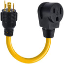 Generator Cord , MVO NEMA L14-30P to 6-50R Generator Welder Adapter Plug Power Cord,30 Amp to 220V 50 Amp Twist Locking Generator 4 Prong Male Plug to 3 Prong Welder Adapter Female,30 Amp 125/250v 10AWG 1.5FT